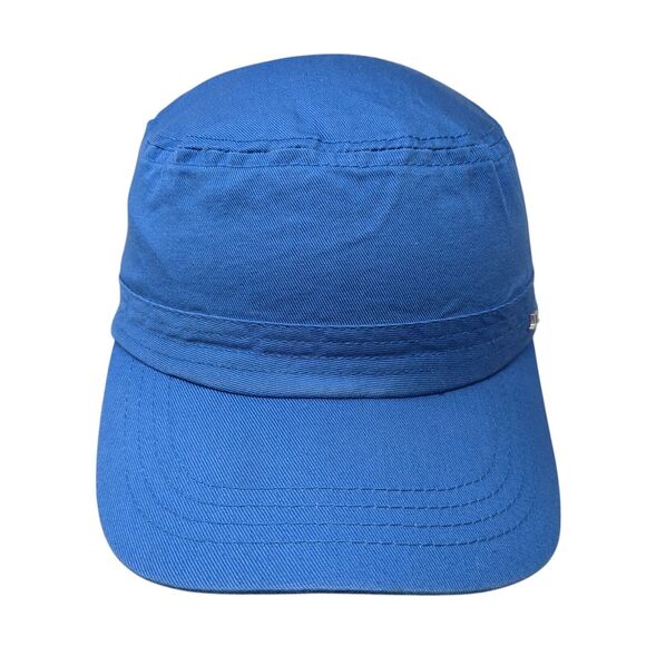 J. Linderberg Cadet Army Cap Blue Medium Lightweight Emblem Blank Cotton - Picture 1 of 10